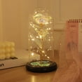 thumbnail image 2 of Eternal Rose Under Glass Dome with Lights & Durable Base, Valentine's Day Rose Gift for Women,Wife,Mom,Grandmother Unique Birthday, Mother's Day Gift Idea(Batteries Not Included)(White,4.3x4.3x8.6"), 2 of 9