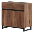 thumbnail image 5 of WAMPAT Storage Cabinet, Modern Sideboard with Adjustable Shelf and Metal Base, Coffee Bar Cabinet for Living Room, Dining Room, Brown, 5 of 6