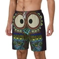 thumbnail image 2 of Balery Boho Owl Mens Swim Trunks Swim Shorts for Men Quick Dry Inseam Beach Shorts with Compression Liner Pocket-X-Large, 2 of 9