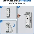 thumbnail image 3 of HLONK Wall Outlet Plate Spacer Shims  Metal Single Gang Device Leveler  Receptacle Spacers Shims for Fixing Walls Electrical Outlet Flush Fit Device Leveling Plates  10Pcs, 3 of 6