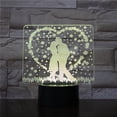 thumbnail image 3 of Lámpara de mesa Love 3D LED con luz nocturna para dormitorio infantil, 3 of 3