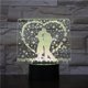 thumbnail image 3 of Lámpara de mesa Love 3D LED con luz nocturna para dormitorio infantil, 3 of 3