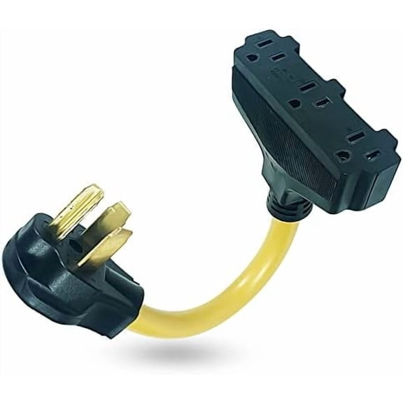Dryer 3-Prong 10-30P Male to (3) 5-15R Female Household Tri Outlet, Output 125V$$Tools & Hardware Other