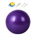 thumbnail image 4 of Pelota de yoga para ejercicios en casa, pelota de pilates, antideslizante para competición de baile, piel violeta 75cm, 4 of 9
