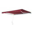 thumbnail image 5 of Outsunny 10' X 8' Manual Retractable Sun Shade Patio Awning - Wine Red, 5 of 10
