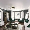 thumbnail image 2 of Hunter 52 inch Indoor Ceiling Fan with LED Light and Remote Control - Standard Mount Ceiling Fan, 6 Blades, For Bedroom, Living Room, or Kitchen, Quiet - Donatella 51852, Luxe Gold, 2 of 14