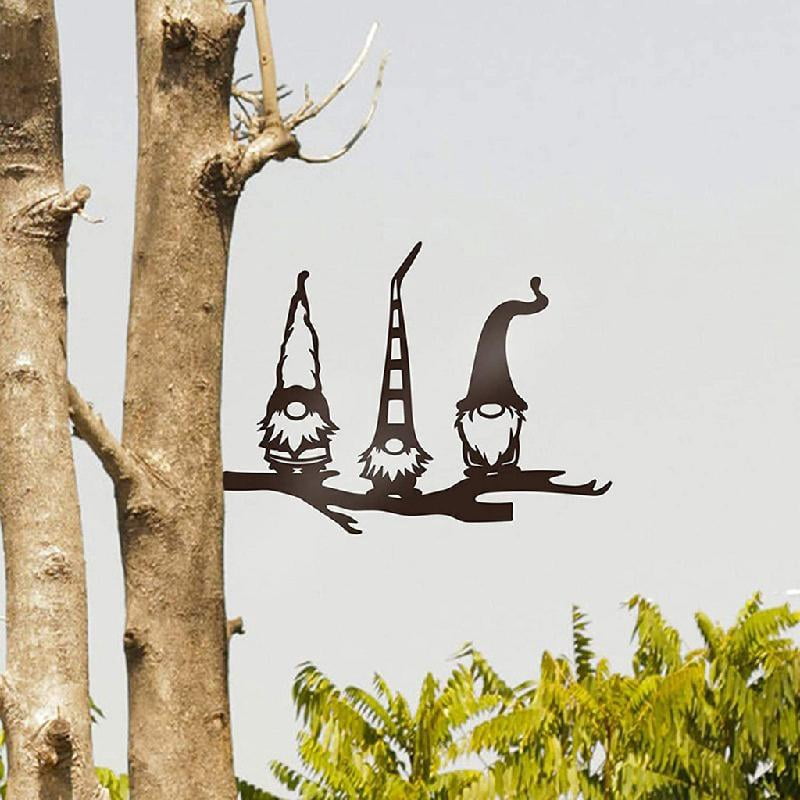BQBQERT Steel Bough Metal Art Fairy Garden Dwarf Statue Yard Decoration Home Decor Outdoor