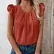 thumbnail image 4 of Camisetas de Manga Corta de Verano para Mujeres, Manga de Cuello Redondo Casual de Moda para Fiesta, Fecha Y Diario, 4 of 4
