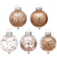 thumbnail image 5 of 30Pcs Glittery Christmas Balls Shatterproof Xmas Tree Balls Ornaments (Champagne, 2.36"), 5 of 6