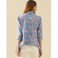 thumbnail image 3 of Doublju Women's Lightweight Thin 3/4 Sleeve Open Front Blazer with Plus Size, 3 of 3
