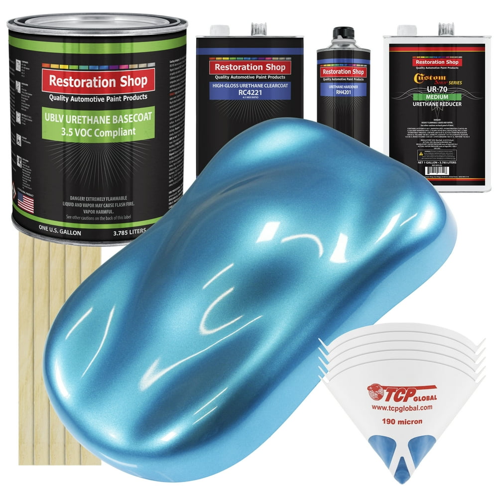 Electric Blue Metallic Gallon Kit Low VOC URETHANE BASECOAT Car Auto