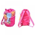 thumbnail image 4 of Beach Bag,Extra Large Mesh Beach Backpack Durable Adjustable Shoulder Strap Bag Beach Toys Drawstring Storage Bag for Swimming,Gym,Toys Not Included (Pink), 4 of 5