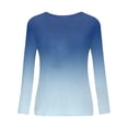 thumbnail image 4 of CEHVOM T-shirt Imprimé Mode pour Femmes Manches Longues Blouse Col Rond Hauts Décontractés Liquidation, 4 of 5