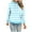 Light Blue, variant on MaFYtyTPR Casual Hooded Top for Women Ladies's Fashion Long Sleeve Striped Drawstring Pocket Hoodie Sweatshirt Tops