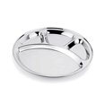 thumbnail image 4 of Redondo de 4 compartimentos, redondo de acero inoxidable de 4 compartimentos, plato redondo de acero de 4 compartimentos, plato de cena, vajilla, bandeja de desorden, 4 of 5