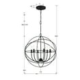 thumbnail image 2 of 9228-BK Crystorama Lighting Solaris - 6 Light Chandelier-35.5 Inches Tall and 28.5 Inches Wide     -Traditional Installation, 2 of 7