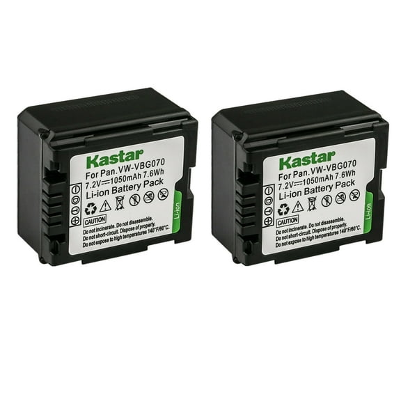 Kastar 2-Pack Battery Replacement for Panasonic SDR-H90, SDR-H90K, SDR-H90P, SDR-H90PC, VDR-D50, VDR-D51, VDR-D210, VDR-D220, VDR-D230, VDR-D310, VDR-D310, VDR-D58GK, Lumix DMC-L10, DMC-L10K