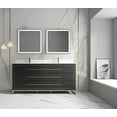 thumbnail image 5 of Barsalona 60" Double sink Vanity Dawn grey Finish , Golden Brass Hardware, 5 of 10