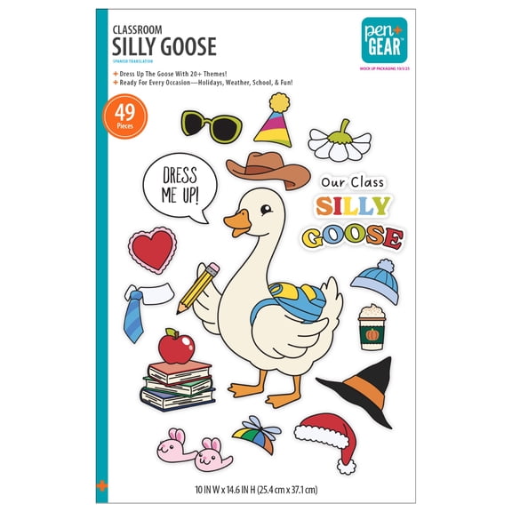 Pen+Gear Silly Goose Classroom Decorations Set, 49 Pieces, Multiform