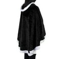 thumbnail image 3 of Npolar Hoodie Blanket Wrap Wearable Hoodie Snuggle Robe Sweatshirt Soft Lined Cuddle Poncho Cape with Hat 2 Pockets Buttons, Black, 3 of 6
