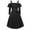 Black, variant on Midi Dresses for Women Polka Cocktail Dress for Women Cold Shoulder Long Sleeve A-Line Dress Vintage Flowy Midi Dresses S-191 Black XL