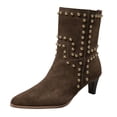 thumbnail image 3 of Mostsola Cowboy Boots for Women Kitten Heel Fashion Suede Cowgirl Boots Pointed Toe Ankle Boots, 3 of 9