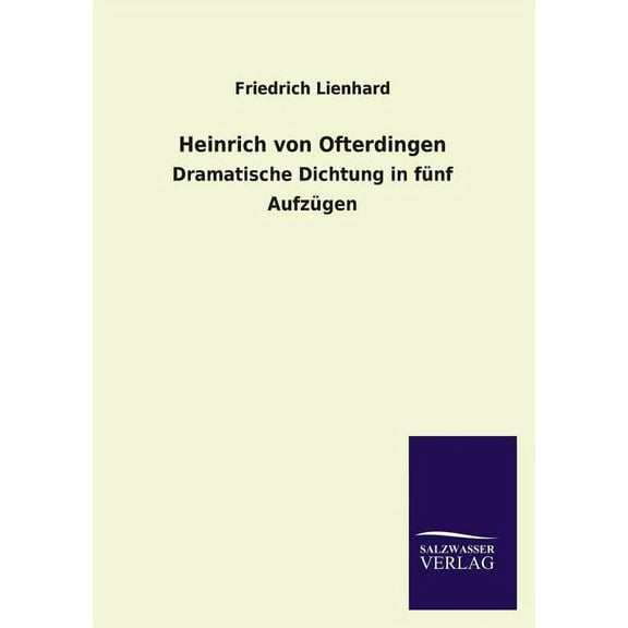 Heinrich Von Ofterdingen (Paperback)