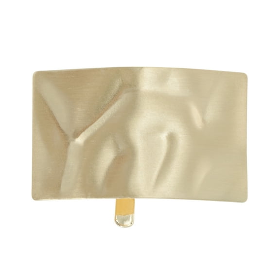 Unique Bargains 1 Pc Ponytail Buckle Hair Clip Rectangular Hair Ponytail Cuff for Women Gold Tone