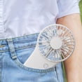thumbnail image 4 of Foldable Handheld Mini Fan with Hook USB Rechargeable 2-in-1 Desktop & Portable Personal Cooling Fan for Travel Commute Outdoor, Portable Electric Fans,White, 4 of 8