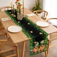 thumbnail image 3 of St. Patrick's Day Table Runner - 120 Inch Long, Kitchen Dining Table Runner Dresser Scarves, Green Lucky Shamrocks Harp Beer Black Farmhouse Decor for Coffee Tables Wedding Party Banquet, 3 of 8