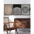 thumbnail image 2 of SHENIFY Vintage Wood Tree Rings Wall Art Farmhouse Rustic Canvas Paintings Living Room Bedroom Decor Nature Artwork 11x14in3pcs Black Framed, 2 of 5