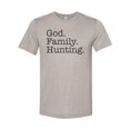 thumbnail image 1 of Hunting Shirt, God Family Hunting, Christian Shirt, Country Shirt, Gift For Him, Hunting Apparel, Faith And Family, Christian Apparel, Hunt, Heather Stone, MEDIUM, 1 of 1