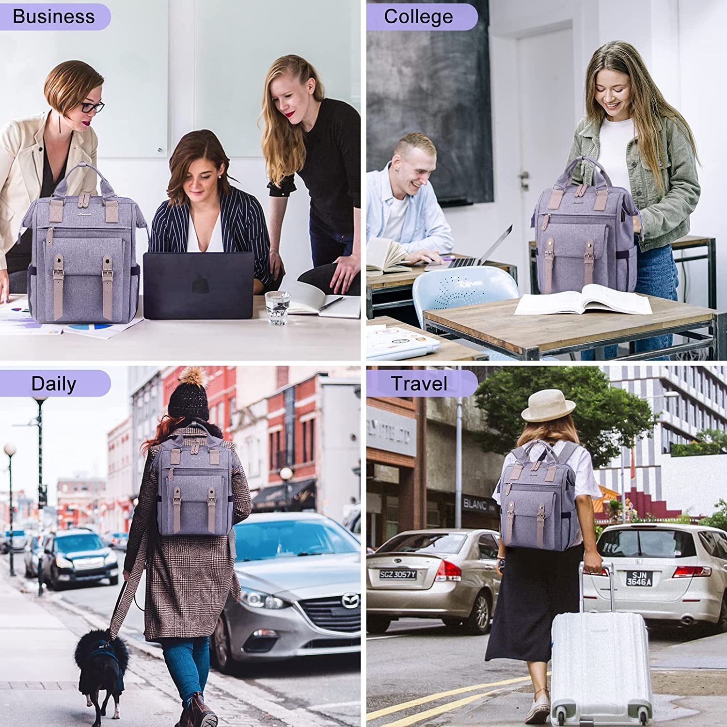 Lovevook Laptop Backpack for Women 15.6",Cute Work Travel Commuter Daypack,Nurse Doctor Teacher Backpack Purses College Computer Bookbag