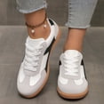 thumbnail image 4 of AUDeals Women's Barefoot Shoes Zero Drop Wide Width Retro Sneakers Vintage Leather Suede Casual Walking Shoes (Black, 6), 4 of 9