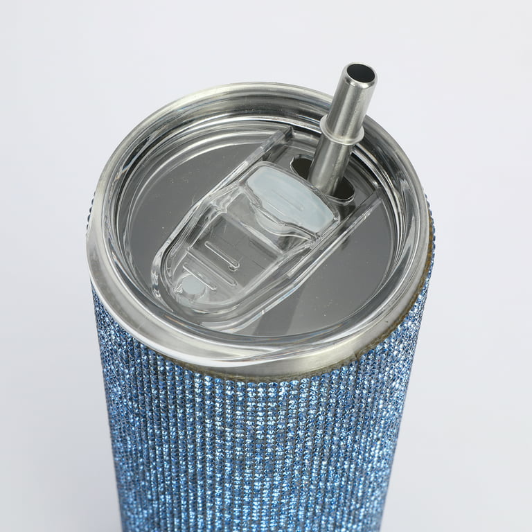 Shiny Rhinestone Tumbler With Handle,stainless Steel Insulated Travel  Coffee Mug Double Wall Leak Resistant Vacuum Tumbler With Straw Portable  Tumbler, Summer Drinkware, Home Kitchen Items, Birthday Gifts Back To  School Supplies 
