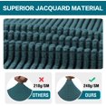 thumbnail image 3 of Stretch Jacquard Chair Seat Covers Seat Covers for Dining Room Chair Covers Chair Seat Slipcovers Removable Washable Chair Seat Cushion Slipcovers for Dining Room (4 Pack, Deep Teal), 3 of 7