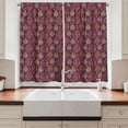 thumbnail image 2 of Ambesonne Winter Kitchen Curtains, Christmas Bauble, 55"x39", Pale Orange Dried Rose, 2 of 3
