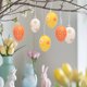 thumbnail image 5 of Set de adornos colgantes para huevos de Pascua en pack de 6 | Colgante multicolor de huevo roto de plástico • 2,36x1,57 pulgadas | Decoración festiva de Pascua para casa, fiesta, oficina, 5 of 9