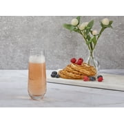 JoyJolt Milo Stemless Champagne Flutes Set of 4 9.4oz Champagne Glasses Mimosa Glasses Set