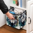 thumbnail image 5 of Wolf Foldable Clothes Toy Storage Bins with Handle, 10.8"x10.5"x10.6", Large Capacity, 5 of 6