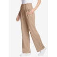 thumbnail image 4 of Woman Within Plus Size 7-Day Wide-Leg Elastic-Waist Stretchy Knit Pant, 4 of 6