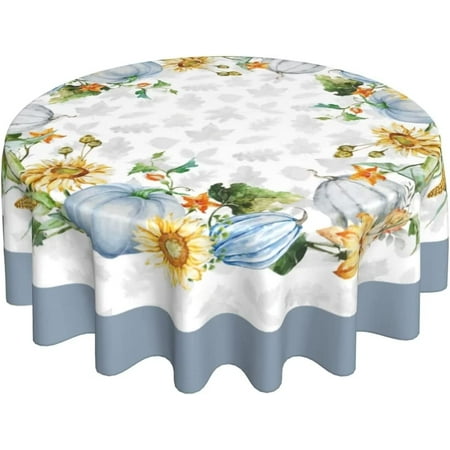 

WISH TREE Sunflower Tablecloth Spring Tablecloth Round - Wrinkle and Dust Resistant Waterproof Floral Tablecloth for Party Banquet Kitchen Wedding Birthday Indoor and Outdoor Décor
