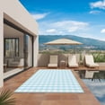 thumbnail image 3 of Aqua Blue Green Outdoor Rug for Patio/Deck/Porch, Non-Slip Large Area Rug 3 x 5 Ft, Checkered Plaid Gingham Lattice Trellis Indoor Outdoor Rugs Washable Area Rugs, Camping Rug Carpet Runner, 3 of 8
