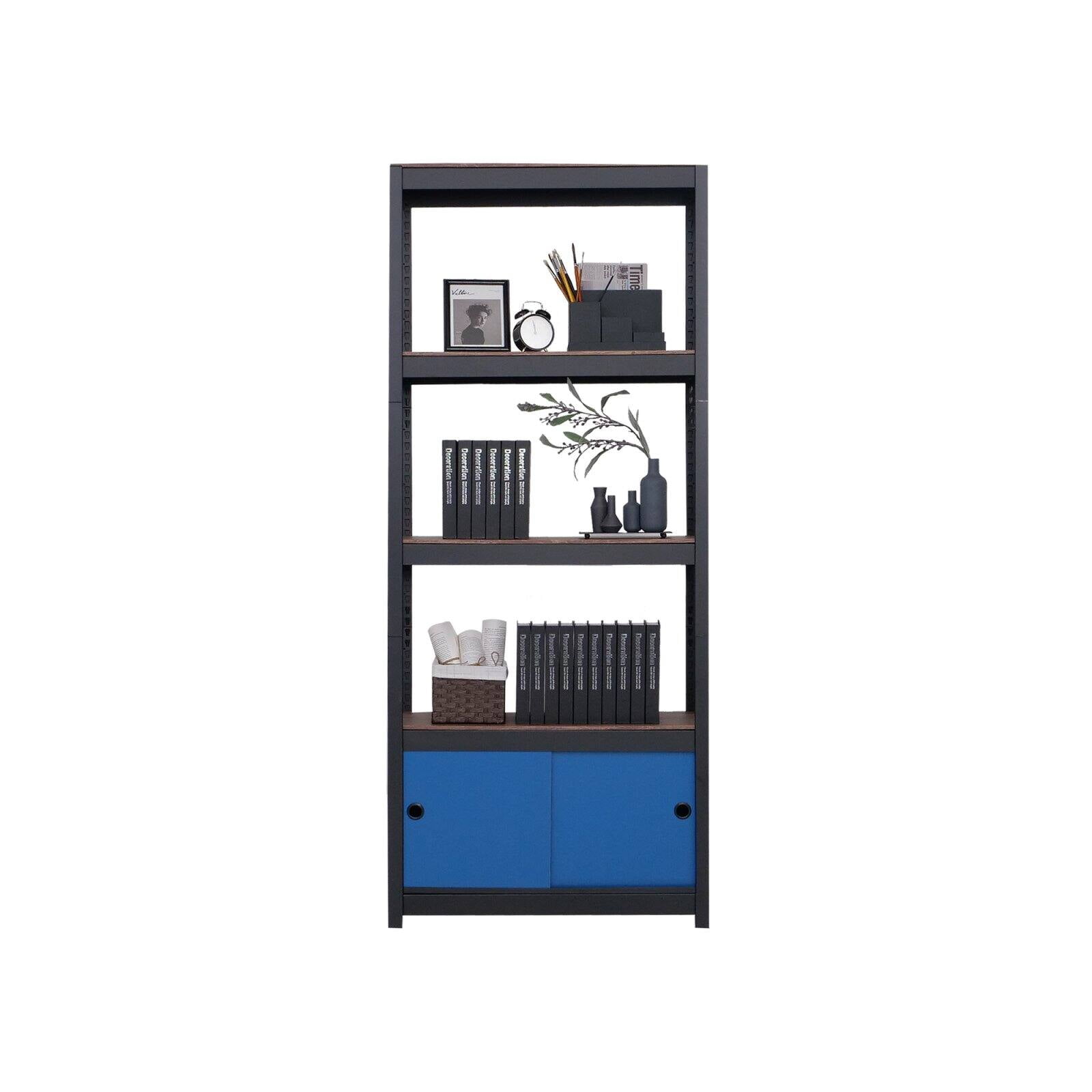 Best Home Fashion Kepsuul 4 Shelf + 1 Door Customizable Modular ...