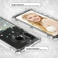 thumbnail image 3 of SPYCASE For Galaxy A11 Case Liquid Glitter Waterfall Heavy Duty Shockproof for Girls Women Cover - Clear, 3 of 7