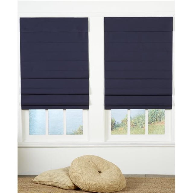 Safe Styles UBQ29X72NV Store Romain Sans Cordon, Bleu Marine - 29 x 72 Po