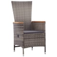 thumbnail image 2 of vidaXL 7 Piece Garden Dining Set Poly Rattan Grey, 2 of 5