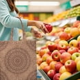 thumbnail image 5 of Mandala Pattern Reusable Shopping Tote Bag - Foldable Grocery Bag with Psychedelic Geometric Design, Large Capacity 16 x 15, Eco-Friendly & Washable, 5 of 5