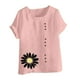 thumbnail image 4 of Vestidos Casuales Para Mujer, Blusas De Mujer De Moda Blusa informal de lino con botones y manga corta estampada para mujer, 4 of 4
