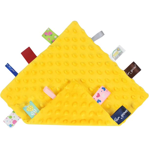 Baby Sensory Toys Tag Security Blankets Soft Baby Soothing Plush
